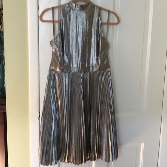 NWT Ann Taylor Metallic Lamé Party Dress - Picture 6 of 6